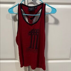 Harley-Davidson Red Sleeveless Top